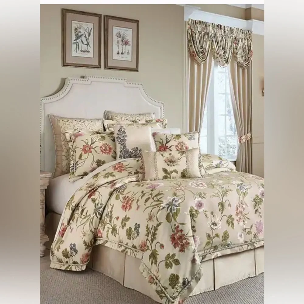 Croscill Daphne Pillow Square Embroidered Floral Pillow 17